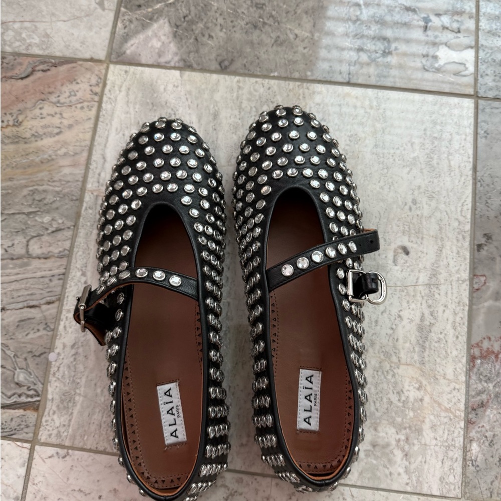 Alaia Strauss lambskin ballet flats 39.5